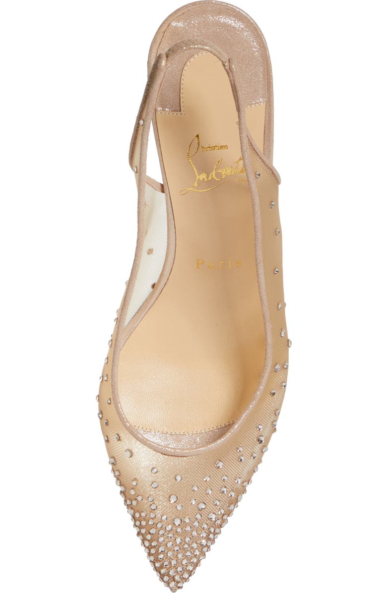 Christian Louboutin Follies Crystal Embellished Slingback Pump, Alternate, color,