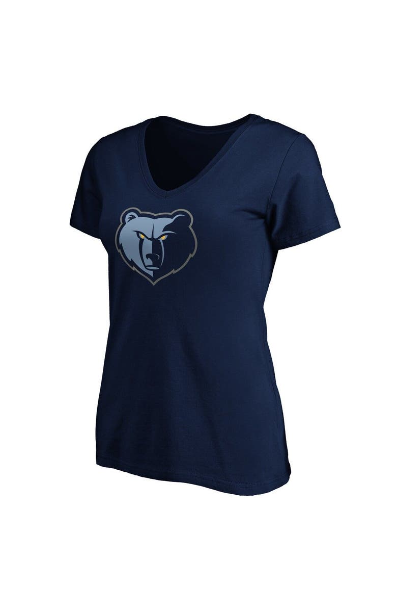 FANATICS Women's Fanatics Branded Ja Morant Navy Memphis Grizzlies Playmaker Logo Name & Number V-Neck T-Shirt, Alternate, color, 