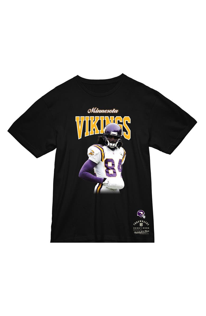 Mitchell & Ness Men's Mitchell & Ness Randy Moss Black Minnesota Vikings Sideline Retired Player T-Shirt, Alternate, color, Black