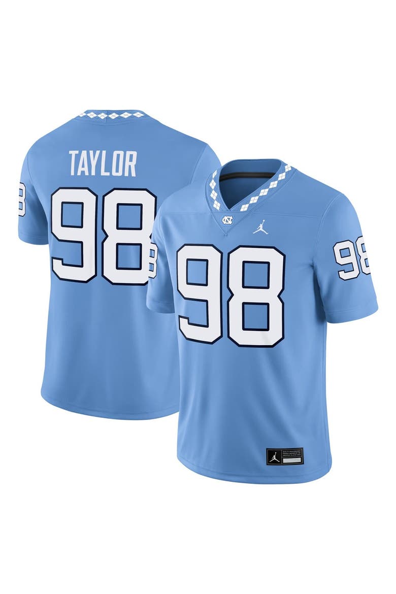 Men's Jordan Brand Lawrence Taylor Light Blue North Carolina Tar Heels Home Game Jersey, Main, color, Light Blue