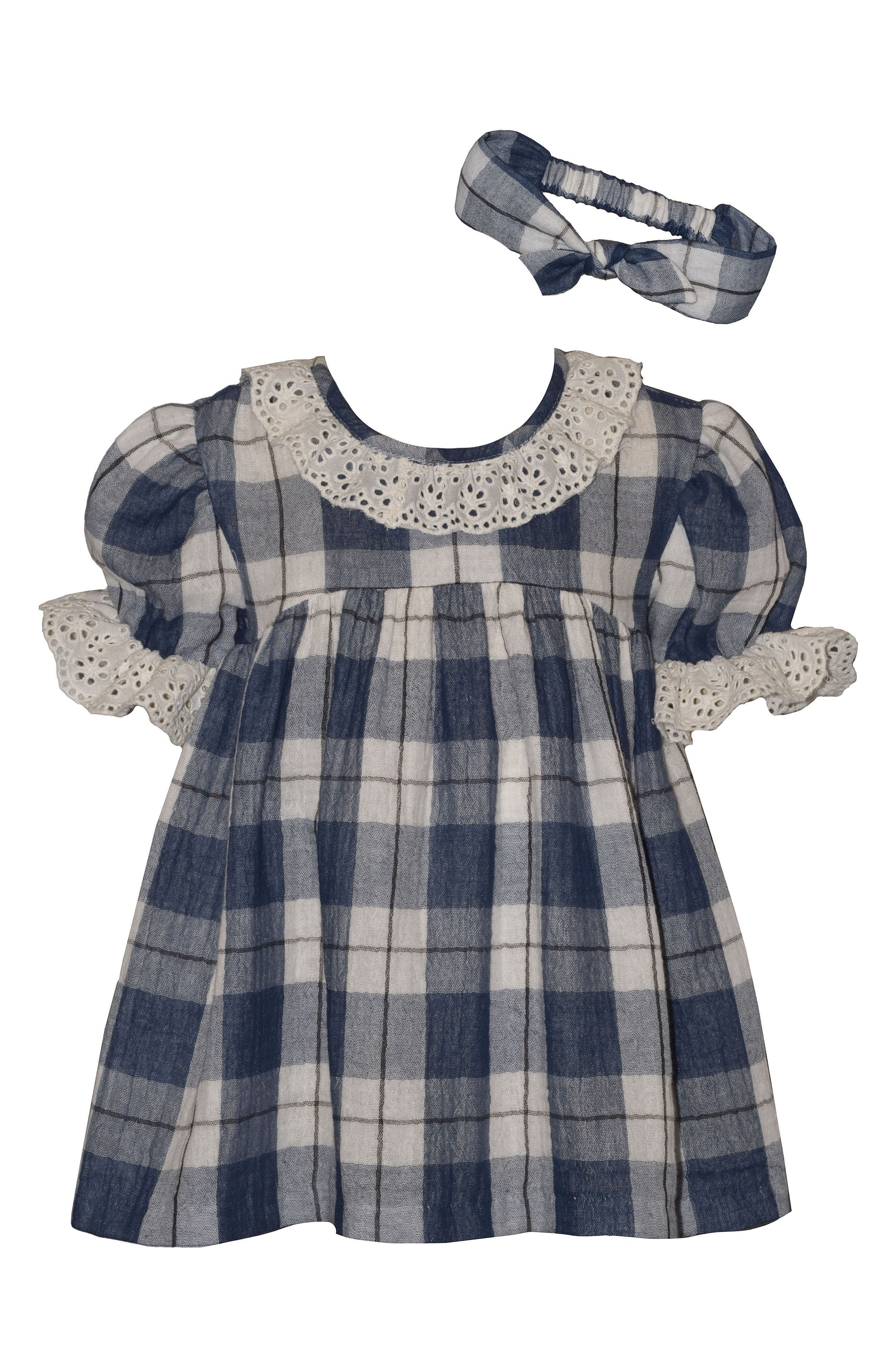 Kids' Plaid Eyelet 3-Piece Set