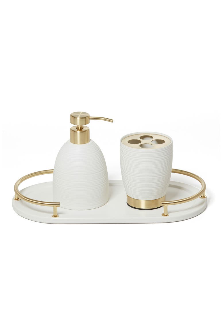 Dubai 3-Piece Bathroom Accessory Set, Main, color, WHITE