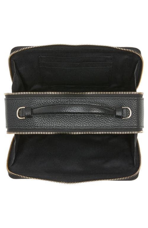 Kate Spade New York Hudson Pebble Leather Double Zip Crossbody In Black