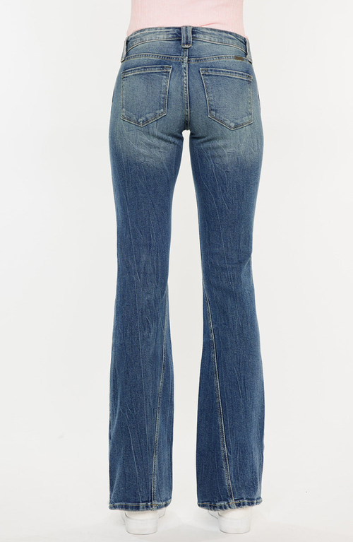 Kancan Jewel Low Rise Bootcut Jeans In Blue