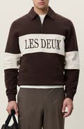 Les Deux Zipper Rugby Graphic Pullover