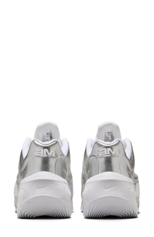 Nike Air Max Muse Mesh-trimmed Metallic Leather Sneakers In Multi