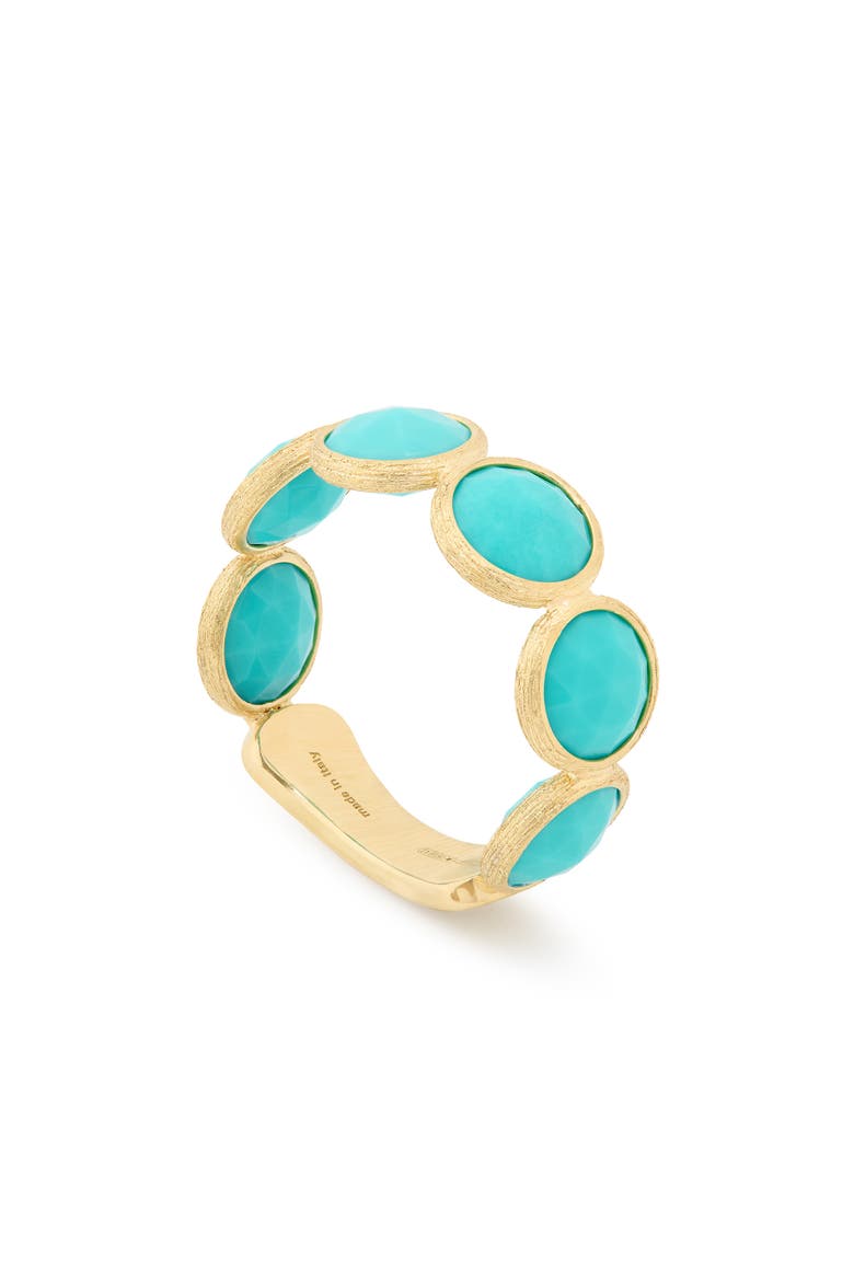 Jaipur Color Turquoise Band Ring, Main, color, GOLD
