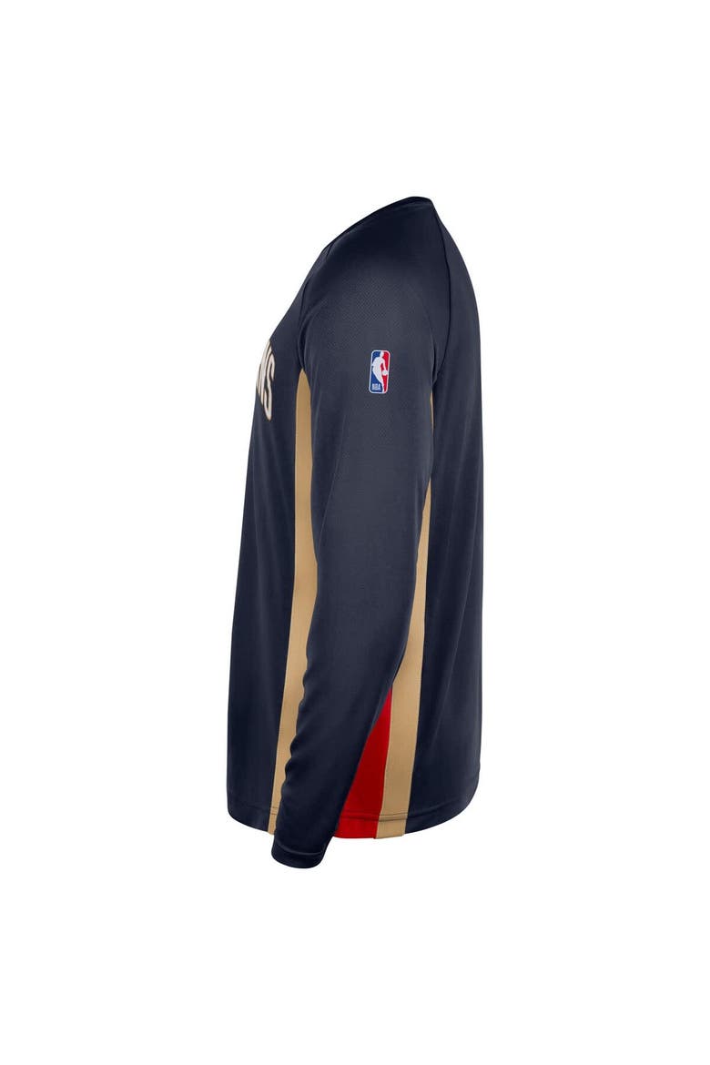 Men's Nike Navy New Orleans Pelicans 2025/26 Authentic Pre-Game Legend Dri-FIT Long Sleeve Shooting Shirt, Alternate, color, Navy