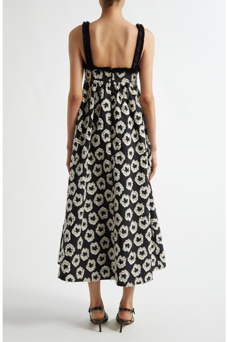 Mira Fray Trim Print Sleeveless Maxi Dress, Alternate, color, ECLIPSE