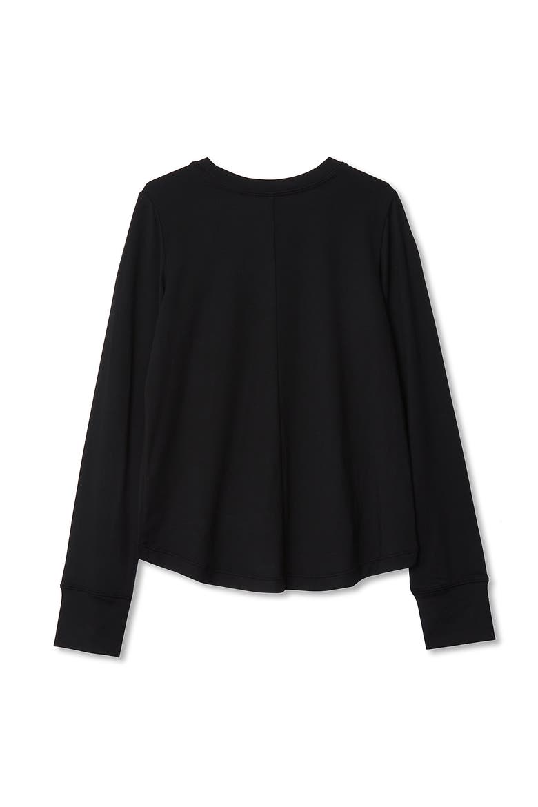 Girls Active Long Sleeve Top, Alternate, color, Black
