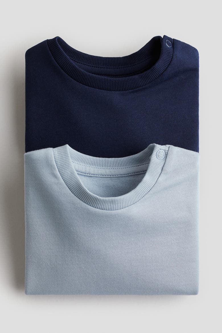 2-pack Cotton Sweatshirts, Alternate, color, Navy blue/light blue