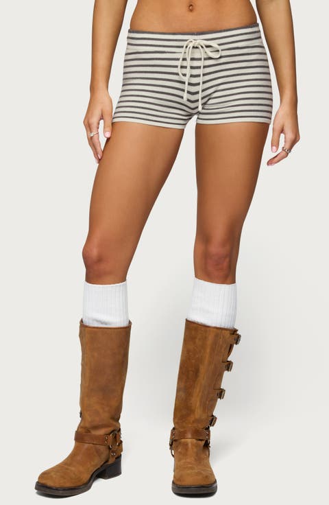 Lillian Stripe Knit Shorts