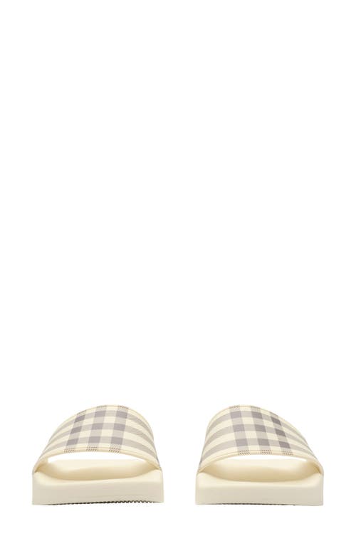 Burberry Furley Check Slide Sandal In Nude
