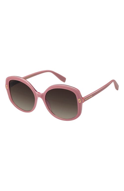 Marc Jacobs 56mm Gradient Round Sunglasses In Pink