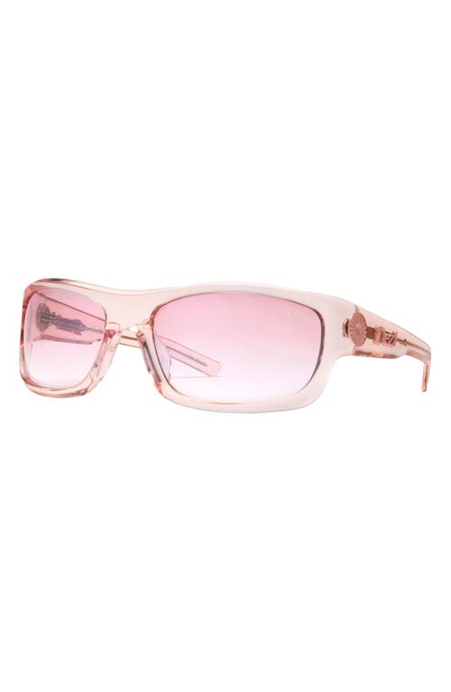 Dezi Tints Out 61mm Gradient Wrap Sunglasses In Pink