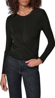 Donna Karan New York Drape Front Knit Top