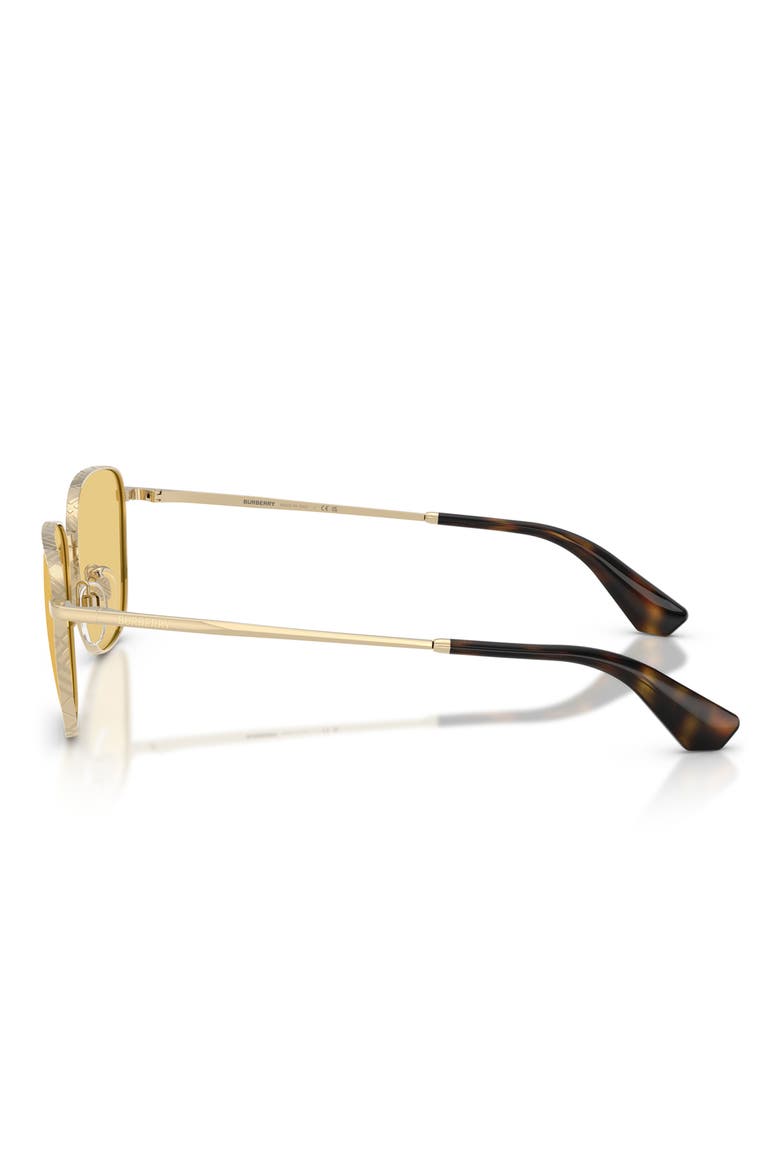 57mm Square Sunglasses, Alternate, color, LIGHT GOLD / YELLOW