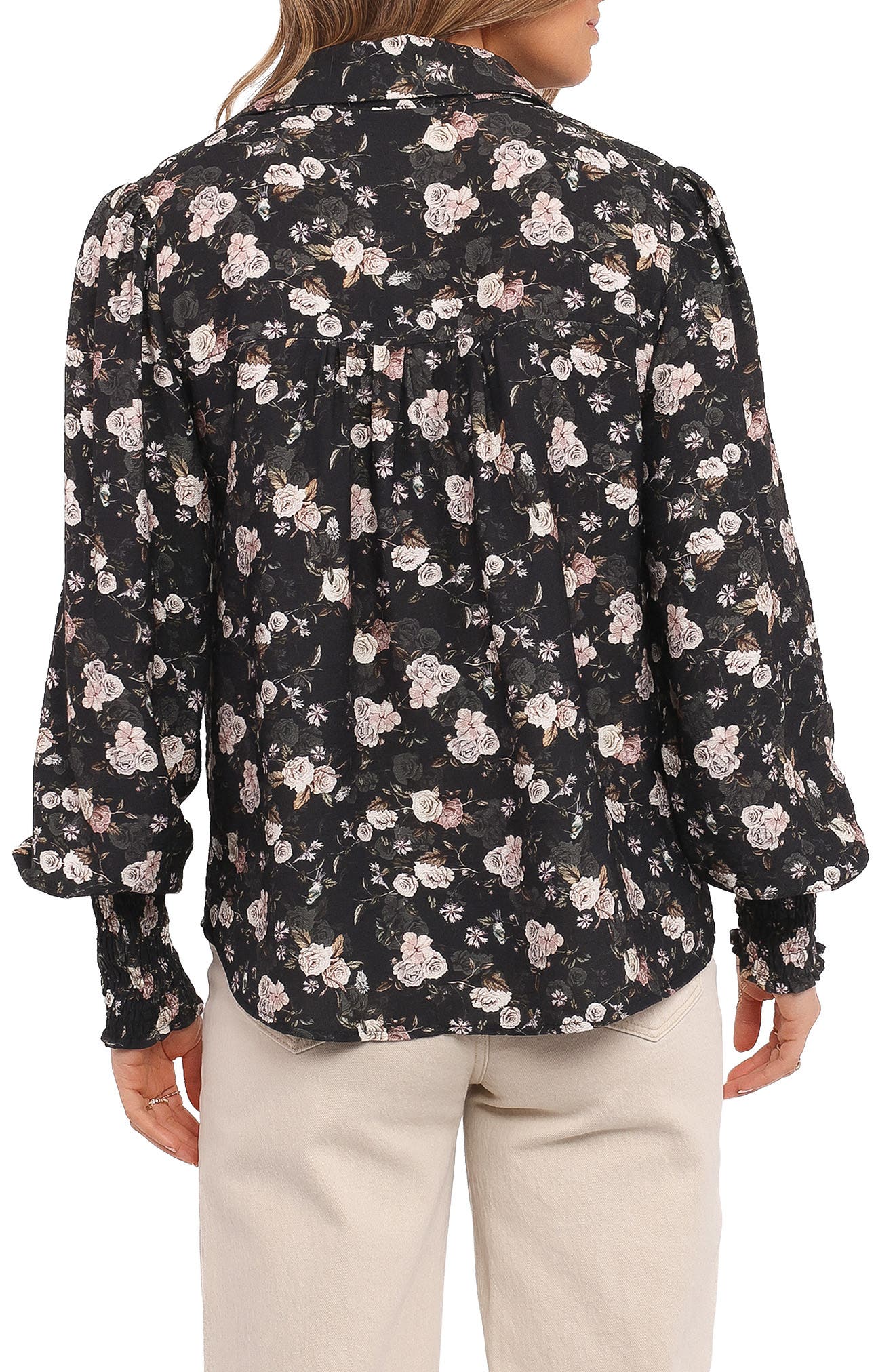 Parsons Floral Lace Trim Button-Up Shirt - image 2