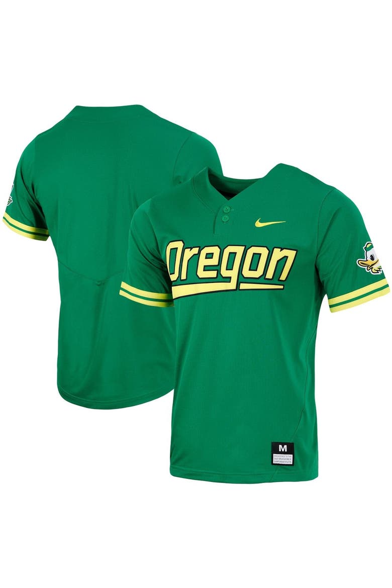 Men's Nike Green Oregon Ducks Replica Two-Button Baseball Jersey, Main, color, Green