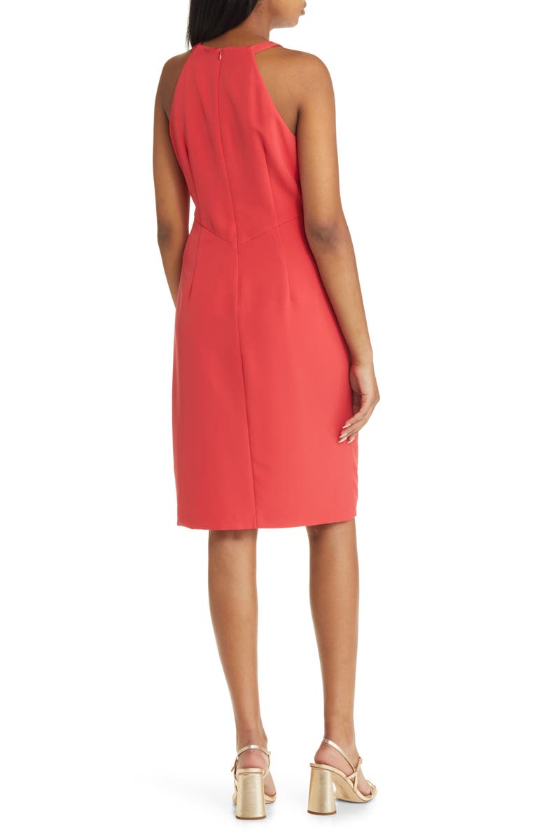 Vince Camuto Laguna Halter Side Tuck Body-Con Dress, Alternate, color,
