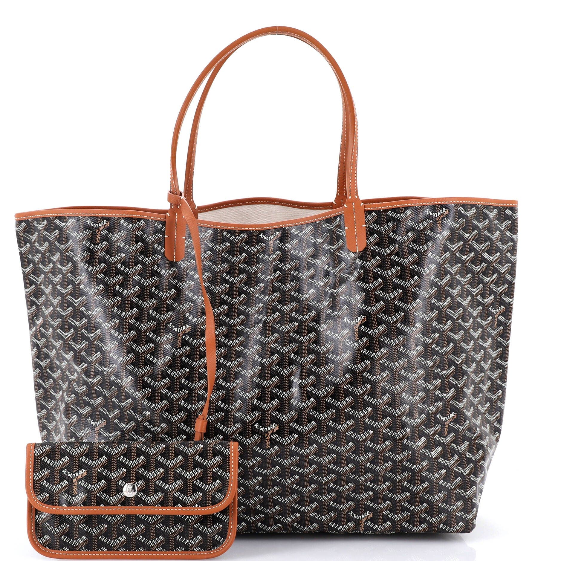 Pre-Owned Goyard Saint Louis Tote Coated Canvas GM, Alternate, color, Brown