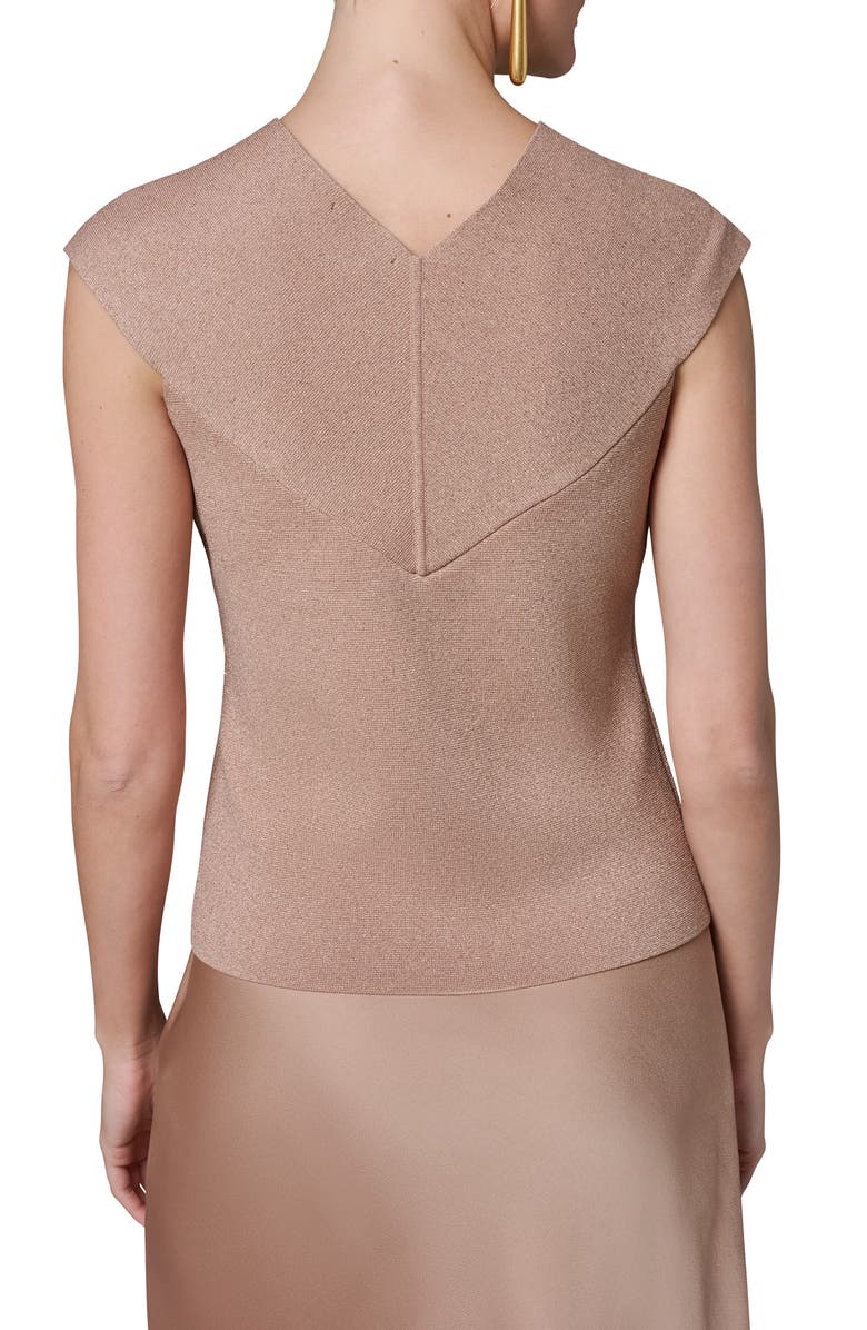 Donna Karan New York Crisscross Metallic Tank, Alternate, color, Umbria Rose Gold