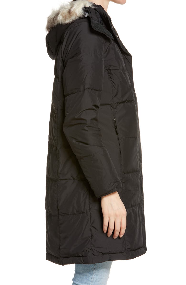 L.L.Bean Ultrawarm Faux Fur Trim 650 Fill Power Down Coat, Alternate, color, 