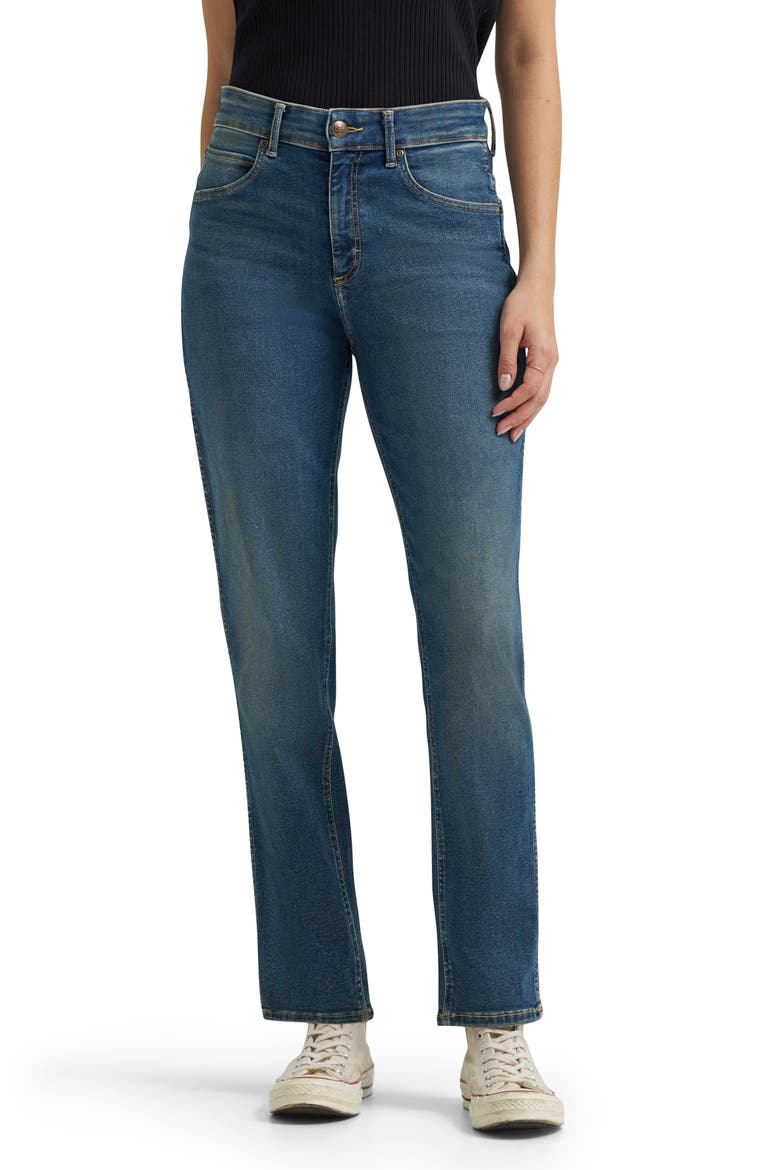 Rider™ Ever Fit Mid Rise Slim Straight Leg Jeans, Main, color, INDIGO TEA