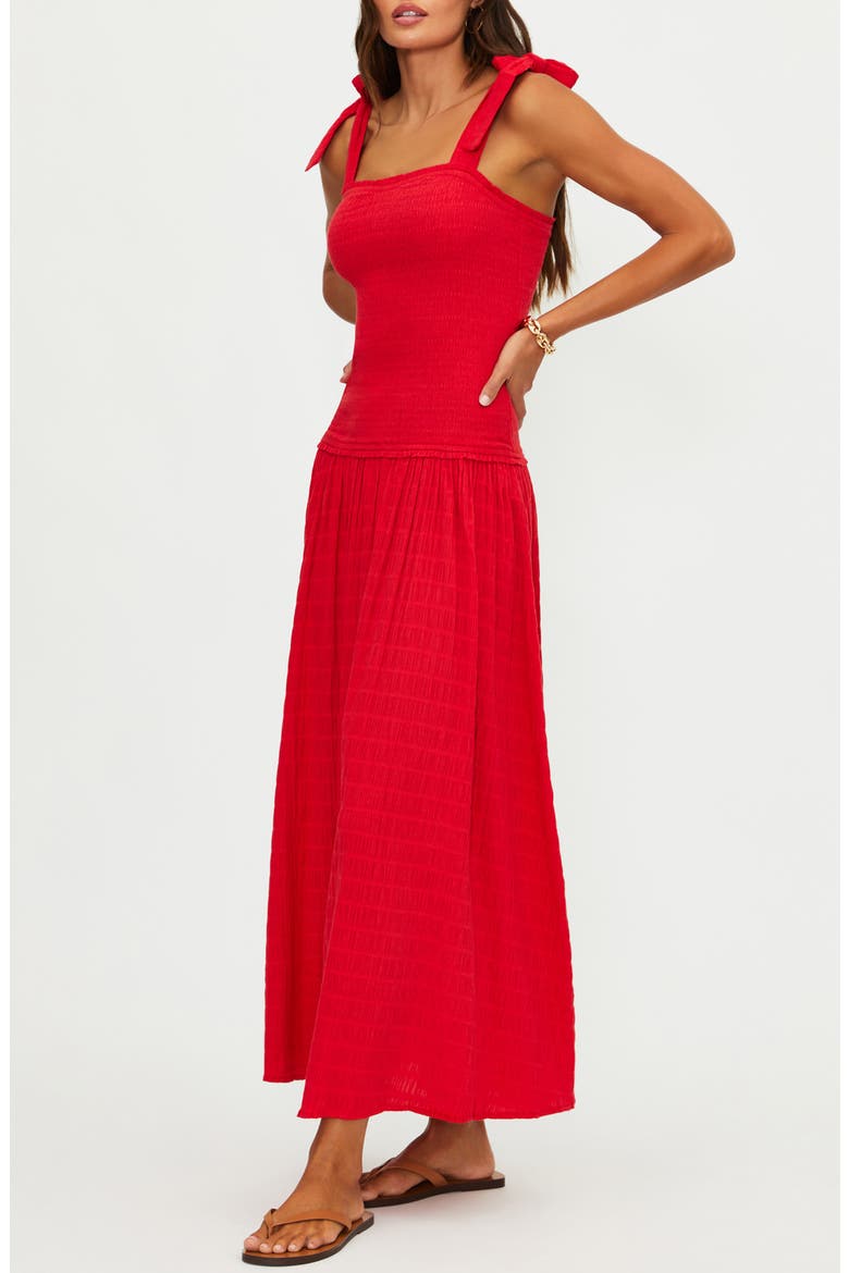 Isadora Smocked Cover-Up Maxi Dress, Alternate, color, CRIMSON