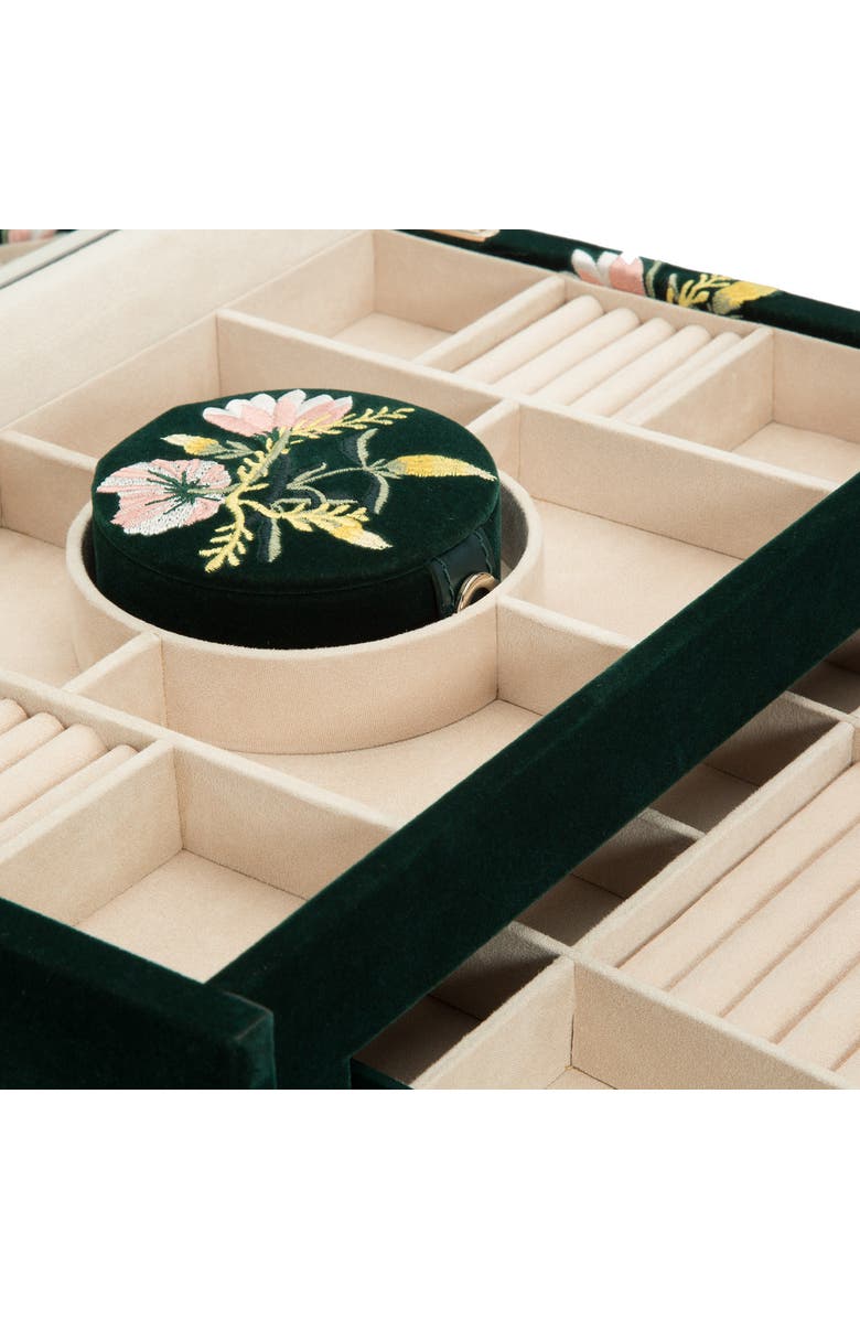 WOLF Zoe Large Jewelry Box, Alternate, color, Forest Green