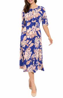 London Times Keyhole Midi Dress