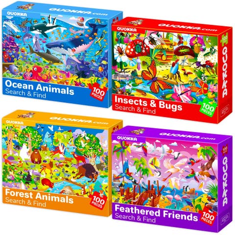 Kids Jigsaw Puzzles 100 Piece - Animal, City, Nature & Everyday Life Themes