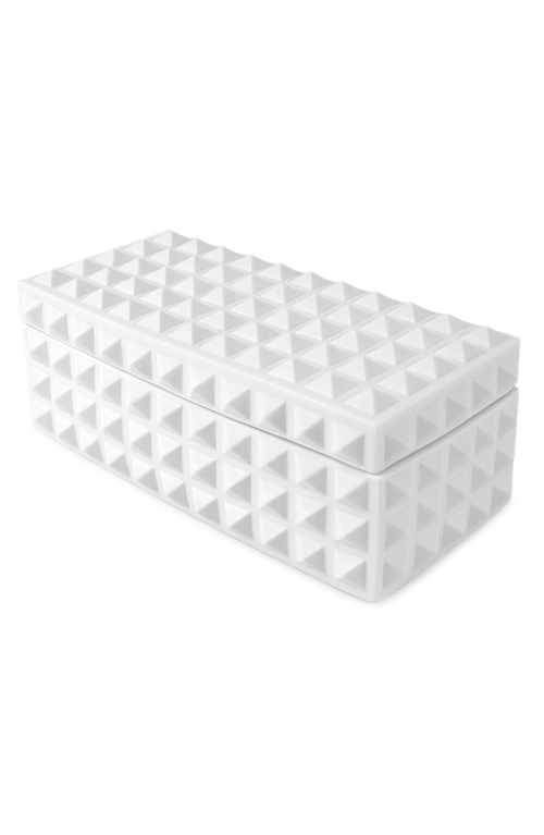Jonathan Adler Charade Square Studded Box In White