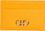 FERRAGAMO Double Gancio Leather Card Case