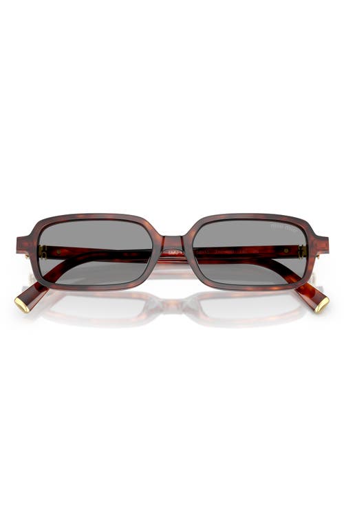 Miu Miu 52mm Rectangular Sunglasses In Grey