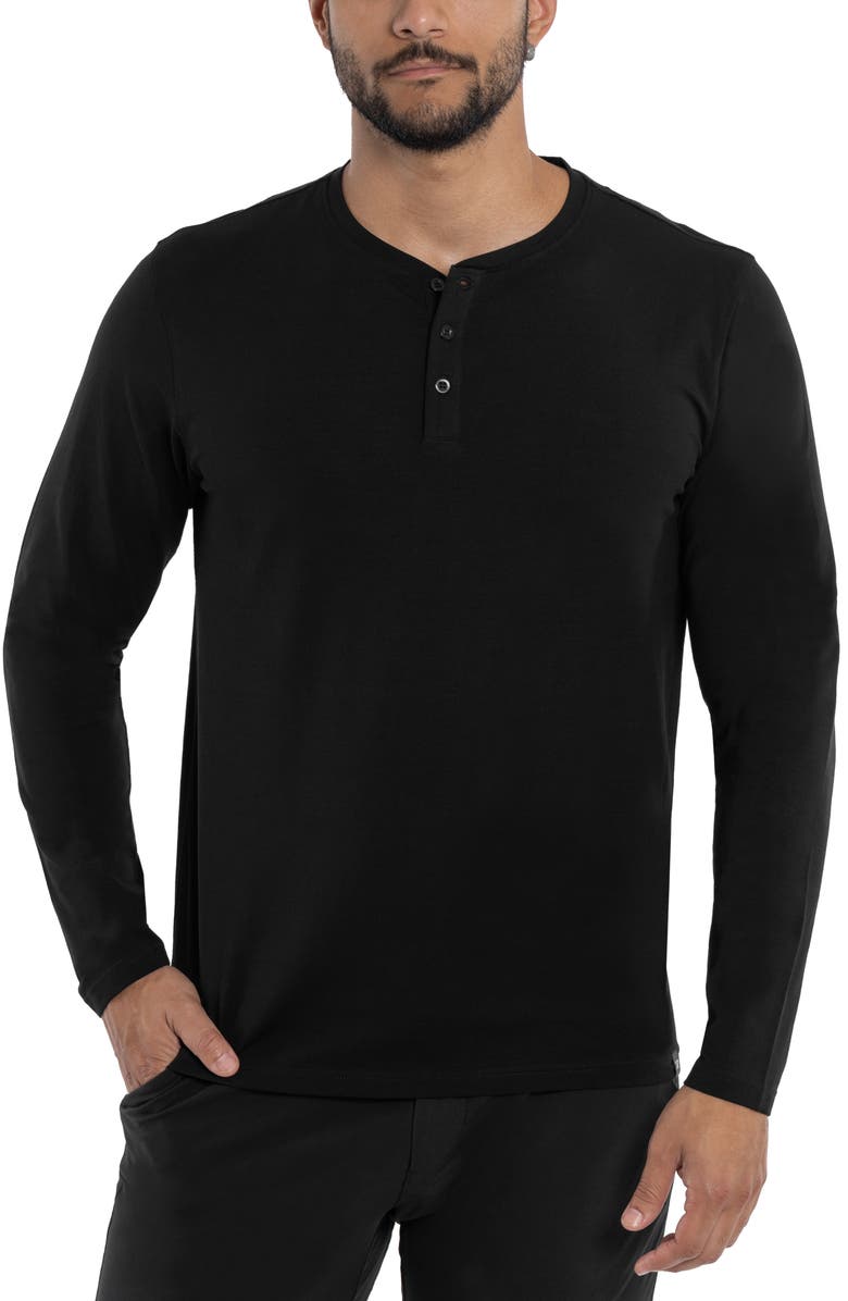 XRAY Long Sleeve Henley, Main, color, Black