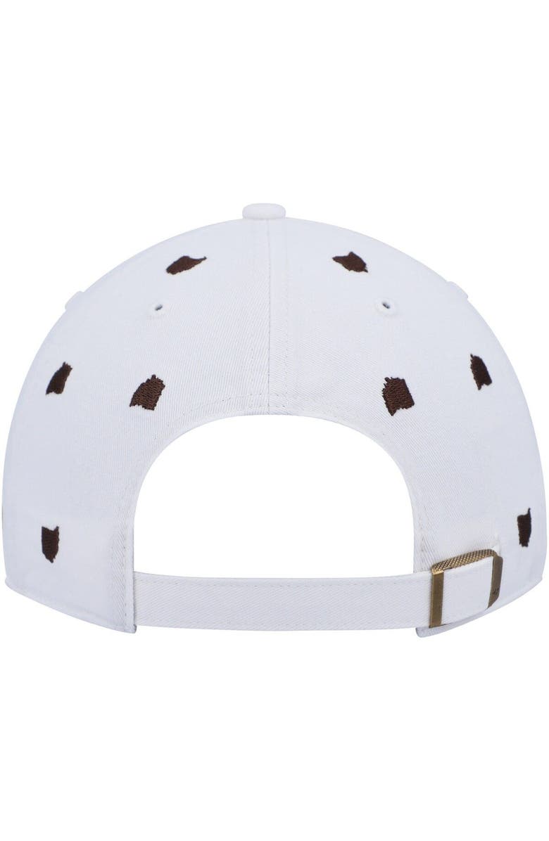 '47 Women's '47 White Cleveland Browns Confetti Clean Up Logo Adjustable Hat, Alternate, color, White