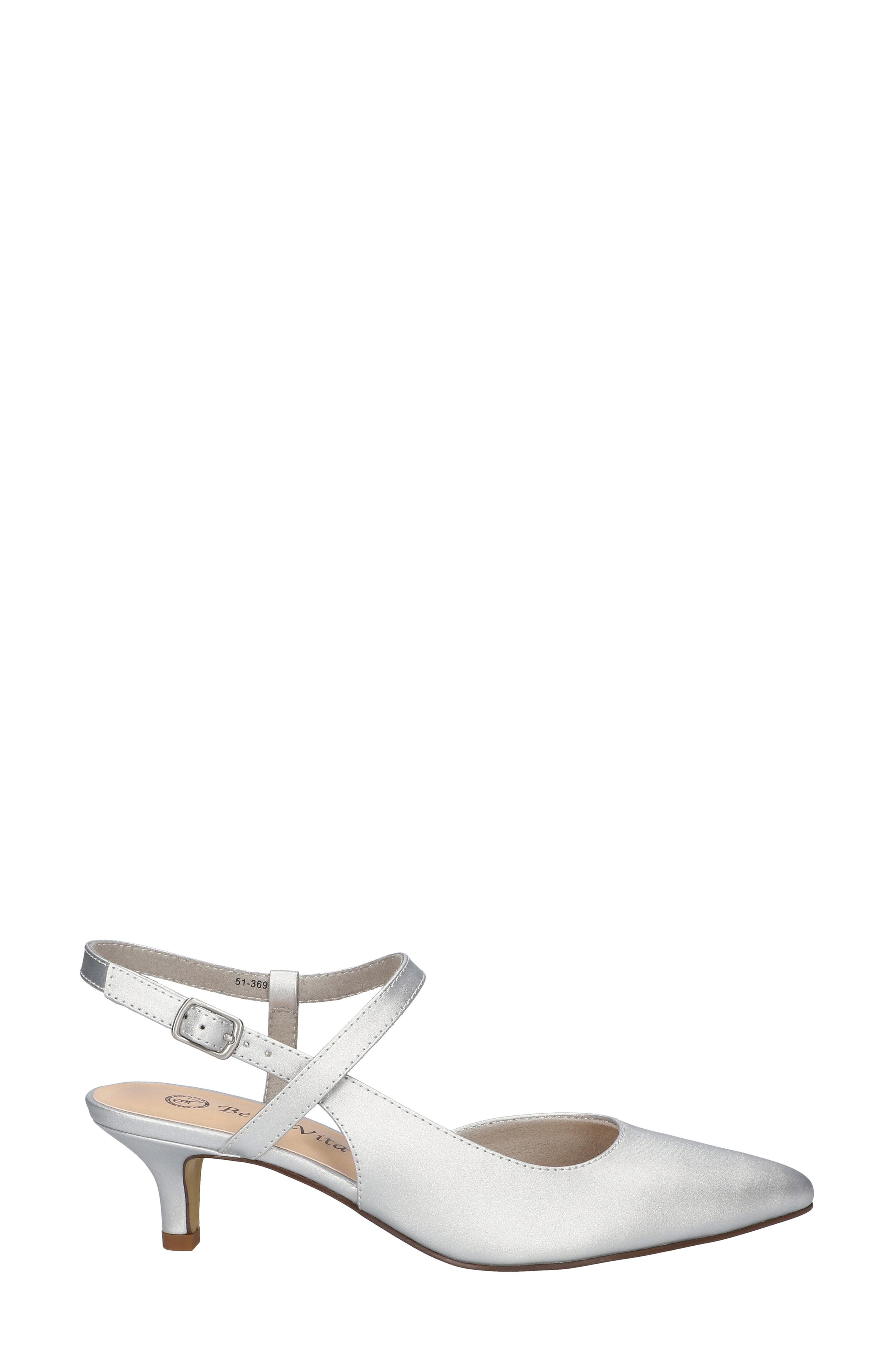 Kayce Pointed Toe Pump, Alternate, color, SILVER SATIN