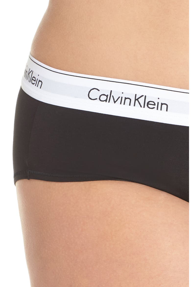 Modern Cotton Blend Hipster Briefs, Alternate, color, BLACK