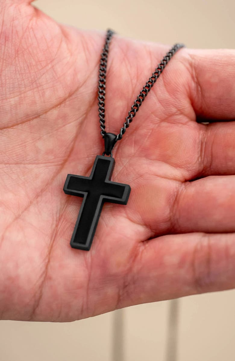 Vincero Men's Cross Pendant Necklace, Alternate, color,