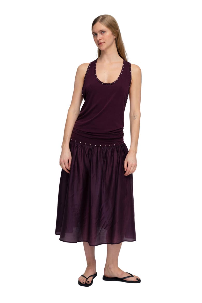 Yuna Studded Tank Top, Alternate, color, PLUM