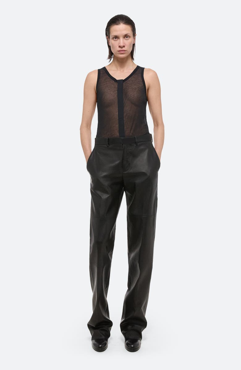 Helmut Lang Reversible Sheer Cotton Tank Top, Alternate, color, Black