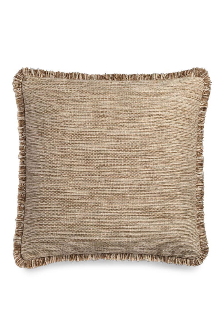 Layered Loom Fringe Accent Pillow, Main, color, BEIGE