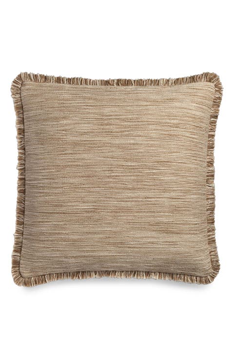 Layered Loom Fringe Accent Pillow