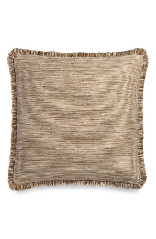 Crane Air Layered Loom Fringe Accent Pillow In Sand