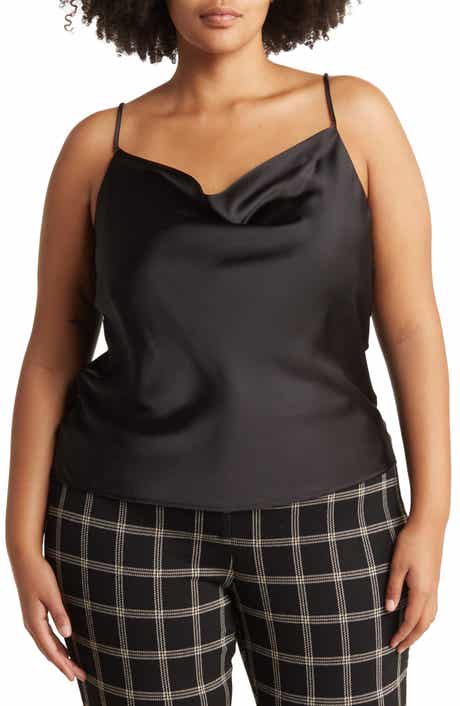 Renee C Cowl Neck Satin Camisole