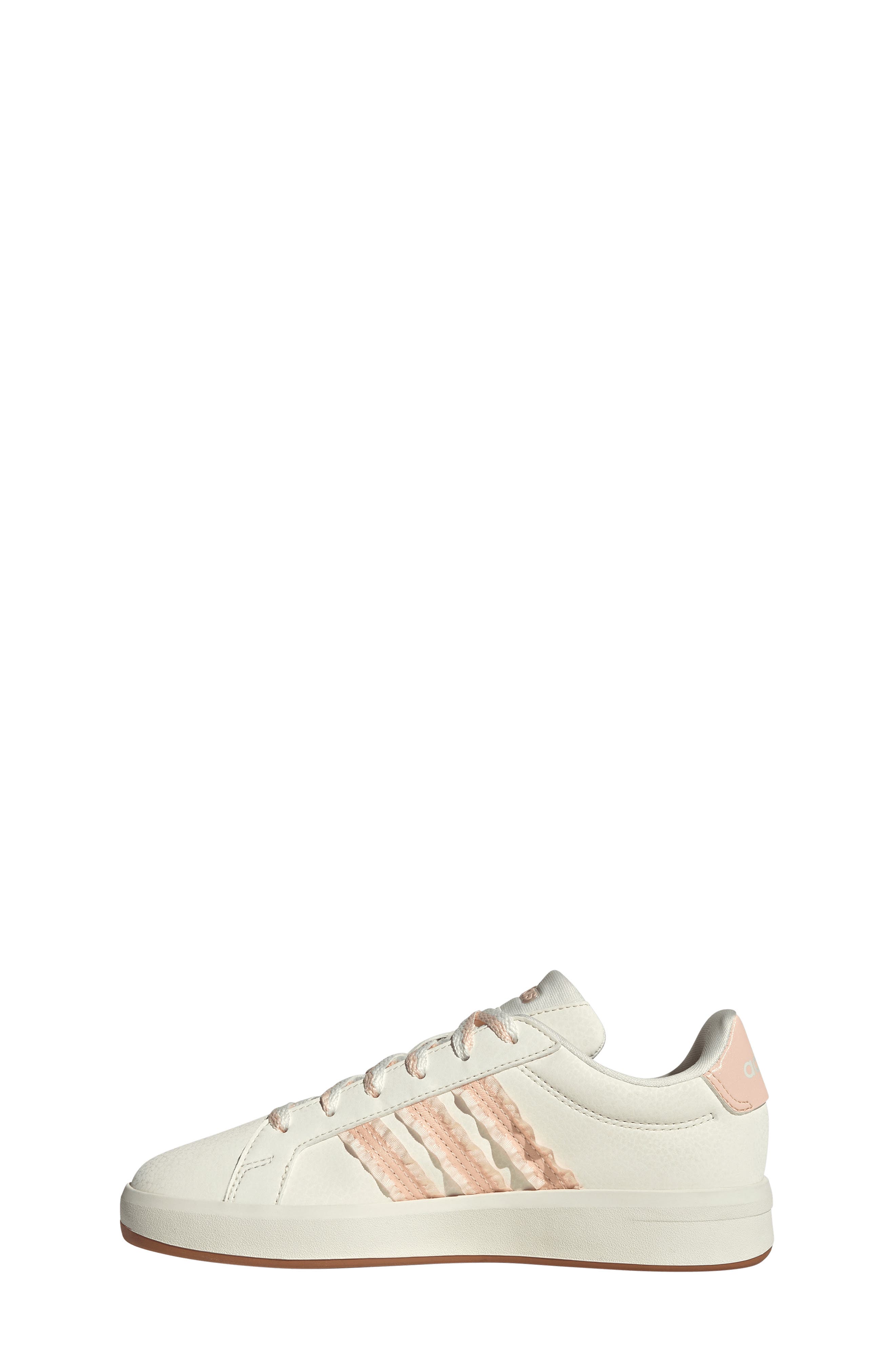 adidas Kids' Grand Court 3.0 Sneaker, Alternate, color, Core White/ Blush Pink/ Gum 3
