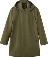 MANGO Water Repellent Parka with Removable Hood