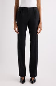 Balenciaga Slim Fit Pleated Tailored Wool Stretch Twill Pants