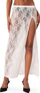 EDIKTED Aura Low Rise Sheer Lace Maxi Skirt